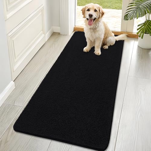 OLANLY Dog Door Mat for Muddy Paws 70x32, Super Absorbent Chenille Mud Mat by OLANLY