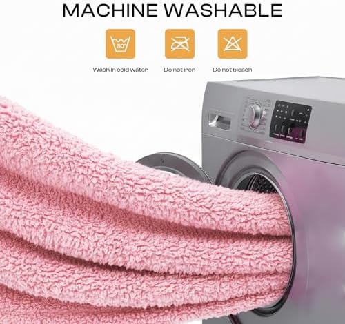 Luciphia 1 Pack 3 Calming Dog Blanket Fluffy Premium Fleece Pet Blankets Soft Sherpa Throw for Dogs Puppy Cat Pink Small (23" x16") - Image 4