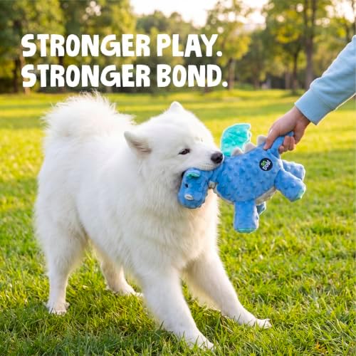 goDog Standing Dragon Plush Squeaky Dog Toy with Chew Guard Technology, Durable Fabric & Built-in Squeaker for Carry & Active Play, Large - Image 2