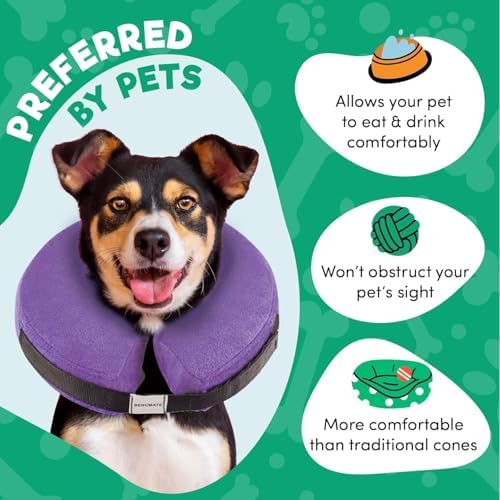 BENCMATE Inflatable Dog Cone Collar Alternative After Surgery Large+ - Image 5