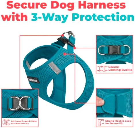 Voyager Step-in Air Dog Vest Harness - Turquoise, Medium - Image 2