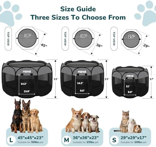 Dog Cat Small Animal Puppy Playpen Crate, Medium, Dark Grey - Image 2