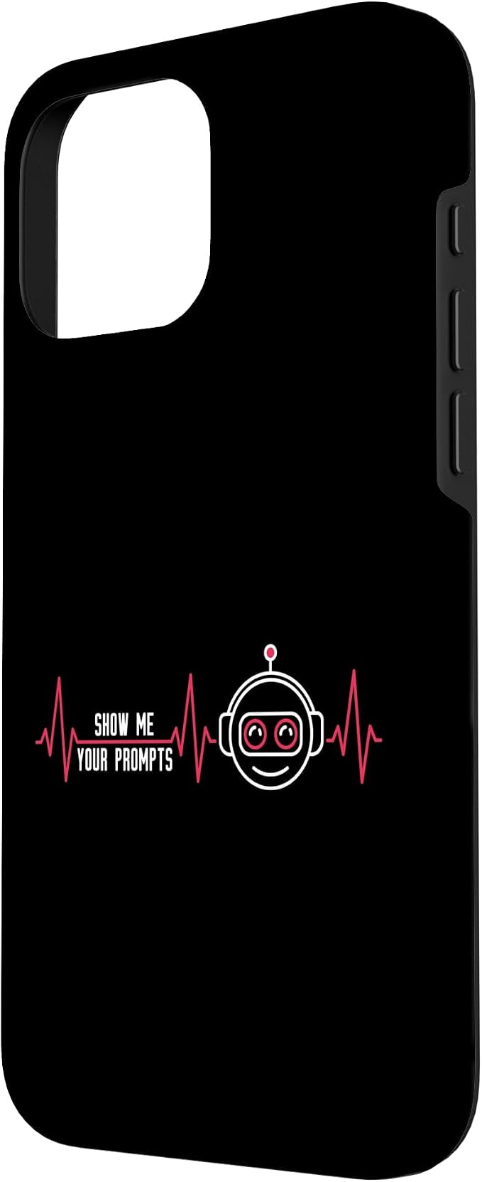 Show Me Your Prompts AI Artificial Intelligence Heartbeat Case for iPhone 16 Pro Max - Image 2