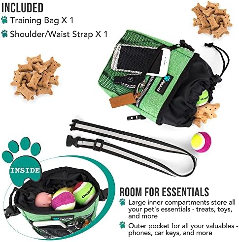 PetAmi Hands Free Dog Treat Pouch for Training and Walking, Green - Image 2