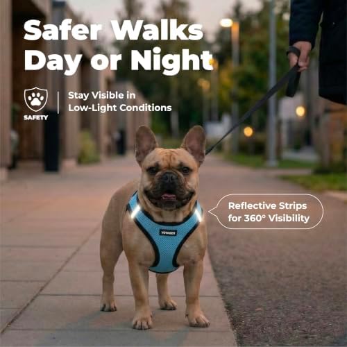 Voyager Step-in Air Dog Vest Harness - Baby Blue/Black Trim, XX-Small - Image 4