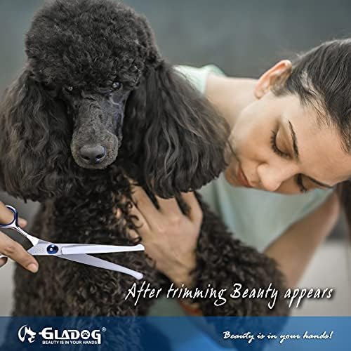 Dog Grooming Scissors Kit with Safety Round Tips, GLADOG Professional 6 in 1 Grooming Scissors for Dogs, Sharp and Heavy-duty Dog Grooming Shears for Dogs Cats Pets - Image 6