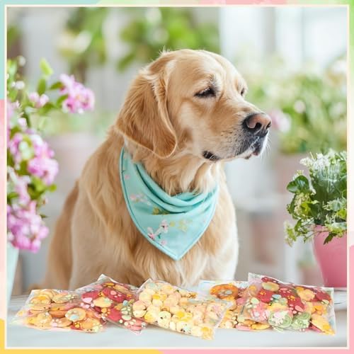 Pasimy 200 Pcs Dog Paw Treat Bags, Clear Self Adhesive Pastel Color - Image 5