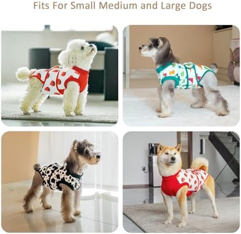Dog Surgery Recovery Suit,Female Male Dog Onesie for Spay Neuter,Substitute E-Collar & Cone,Anti-Licking Breathable Onesie for Small Medium Large Dogs,Cow XS - Image 6