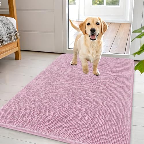 OLANLY Dog Door Mat for Muddy Paws 44x32, Super Absorbent Chenille Mud Mat by OLANLY