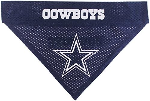 Pets First NFL DOG BANDANA - DALLAS COWBOYS REVERSIBLE PET BANDANA. 2 Sided Sports Bandana with a PREMIUM Embroidery TEAM LOGO, Small/Medium. - 2 Sizes & 32 NFL Teams available, DAL-3217-S-M - Image 3