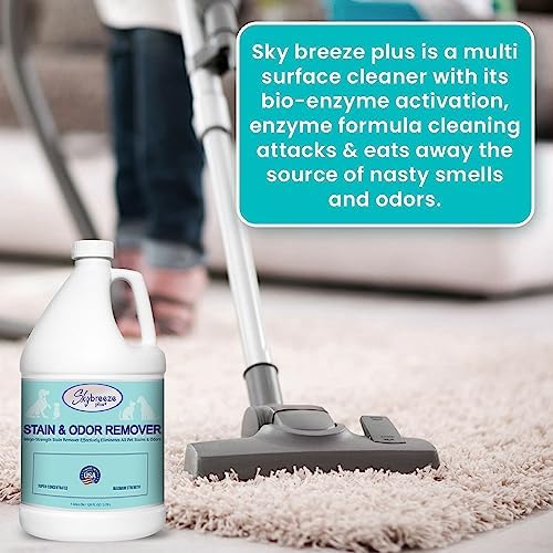 Pet Stain Odor eliminator - Super-concentrated Enzyme cleaner - Sky breeze plus - Extra Strong Odor and stain remover - Best Remover for Cat and Dog Pee All Purpose Cleaner and Deodorizer 1 gallon - Image 6