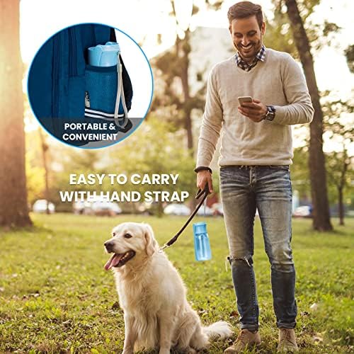 Foldable Dog Water Bottle, Leak Proof Dispenser, SkyBlue, 19oz - Image 5