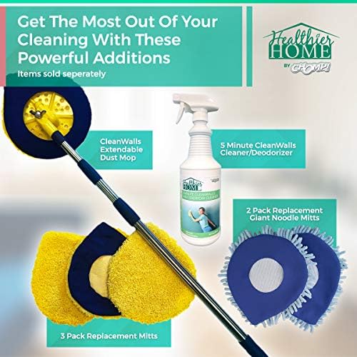 CHOMP! Painted Wall Cleaner Spray: Healthier Home 5-Minute CleanWalls 4-in-1 Multipurpose, Ceiling and Baseboard Cleaning - Dirt, Dust, Odor and Stain Remover - 32 Oz (Meadow Breeze)…… (Pack of 2) - Image 3