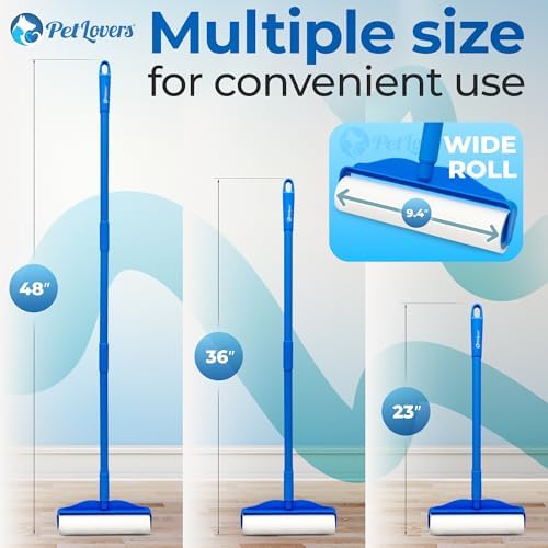 PetLovers Large Lint Roller with 3 Refills – 360 Total Sheets for Tackling Pet Hair, Extra Large Floor and Carpet Roller for Homes with Pets, Perfect for Floors, Furniture, and Loving Pet Owners - Image 3