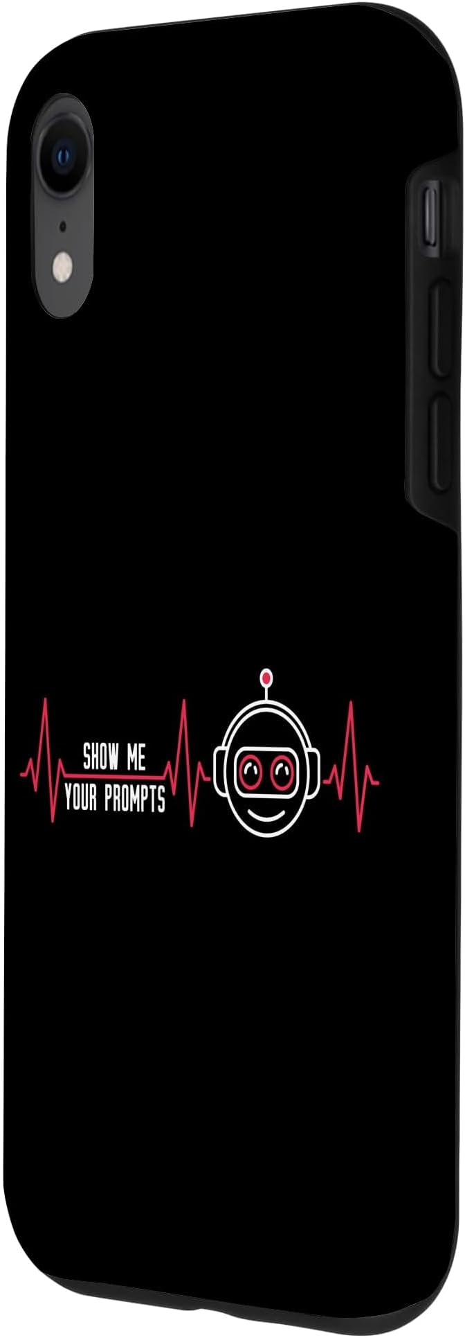 Show Me Your Prompts AI Artificial Intelligence Heartbeat Case for iPhone XR - Image 2