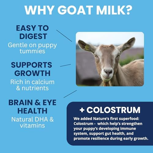 Under the Weather Puppy Milk Replacement Formula + Colostrum for Dogs & Puppies | Goat Milk Replacer Powder | Goat-Based Formula with Colostrum for Immune & Digestive Support - 12 oz - Image 3