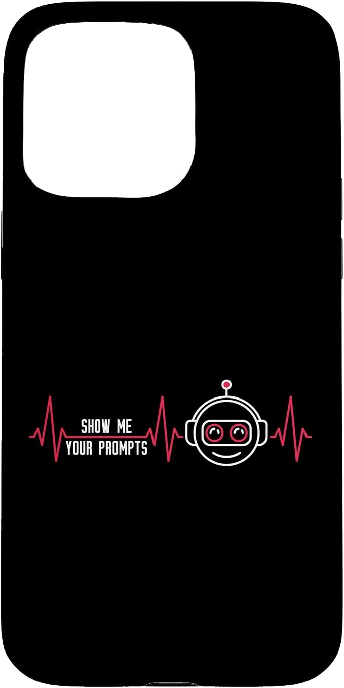 Show Me Your Prompts AI Artificial Intelligence Heartbeat Case for iPhone 15 Pro Max by Unknown