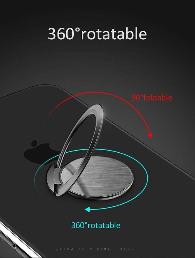 World's Slimmest Phone Ring Holder, Attom Tech Tomorotec Ultra Thin Cell Phone Ring Stand for Magnetic Car Mount Hook Compatible for iPhone Samsung Smartphone Accessories (Pink) - Image 5