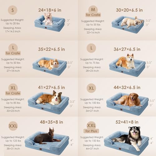 EHEYCIGA Orthopedic XXL Dog Bed, Waterproof Washable XL Big Pet Bed 48" - Image 2