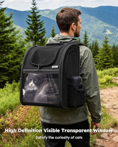 pecute Cat Backpack Expandable, Cat Backpack for Cat with Acrylic Window - Image 3