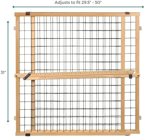 MYPET Wire Mesh Dog Gate: 29.5"-50" Wide, Pressure Mounted with No Tools; Expandable, Durable Pet Gates for Doors and Hallways, 31" Tall, Made with Sustainable Hardwood - Image 5