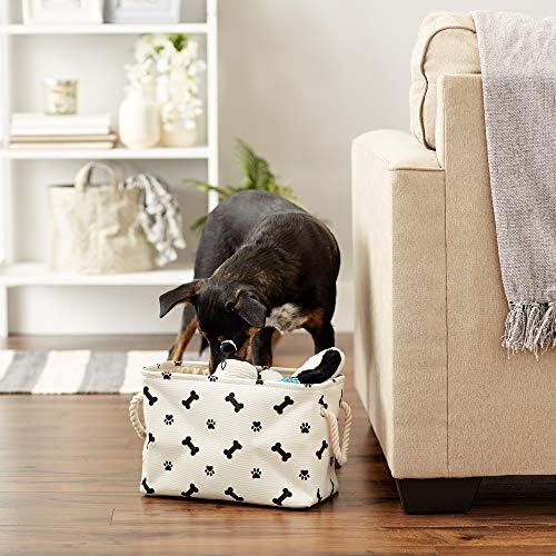 Bone Dry Dog Toy Basket, Rectangle Black Small, Collapsible - Image 5