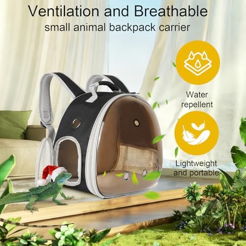 Guinea Pig Carrier, Guinea Pig Backpack with Clear Bubble Window (Black-Polarize, Backpack) - Image 6