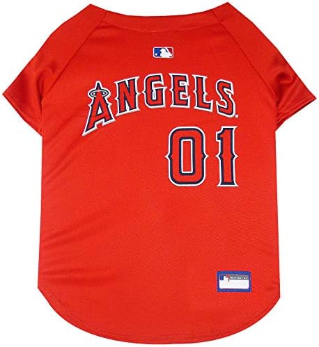 Official MLB Los Angeles Angels Pet Jersey for Dogs & Cats, Size X-Large - Stylish Baseball Jersey for Your Furry Fan- Show Off Team Spirit with The Perfect Fan Apparel Gear for Pet, Dog & Cat by PETSFIRST