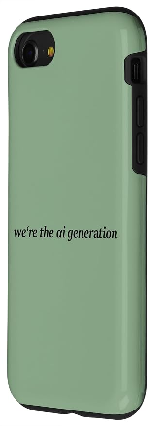 iPhone SE (2020) / 7 / 8 "WE'RE THE AI GENERATION" Clever Gen Alpha Minimal Lettering Case - Image 2