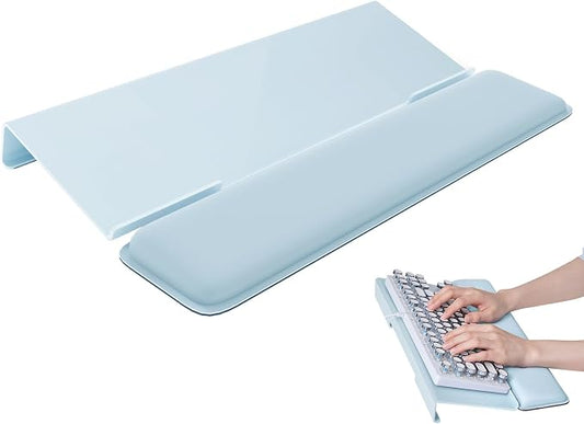 Laborio Computer Keyboard Wrist Rest, Keyboard Riser Stand for Desktop | Blue, Ergonomic Acrylic Keyboard Holder, Non-slip Wrist Pad, Pain Relief for Typing, Multiple Colors by Laborio