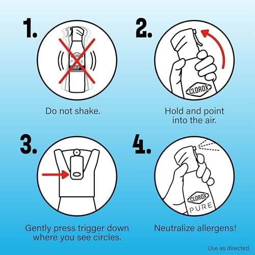 Clorox PURE Allergen Neutralizer Daily Air Spray, Fights Pet Odors, Fresh Scent, 8 Ounces (Pack of 2) - Image 4