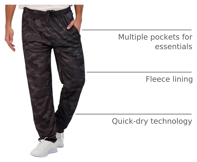 3 Pack Men's Mesh Open Bottom Sweatpants Active Athletic Workout Gym Pocket | Available in Big & Tall, Uncuffed, Elastic Waistband, Drawstring, Straight Leg, Running, Jogging, Exercise, Training, Sports - Image 4