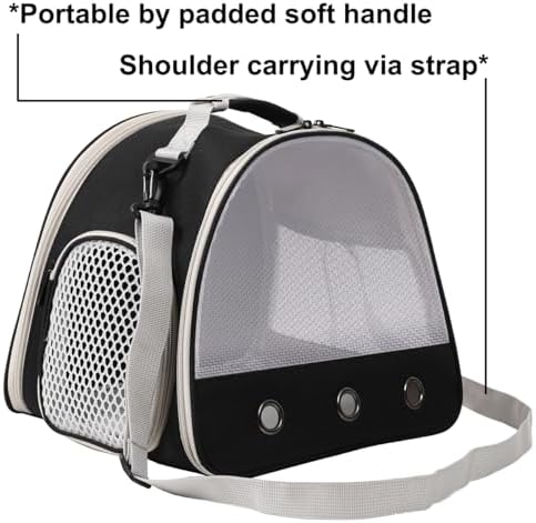 Breathable Guinea Pig Carrier Backpack with Nylon Mesh Window Portable Carrier for Guinea Pig, Bunny Bearded Dragon Bird Chinchilla Ferret Travel Outdoor - Image 6