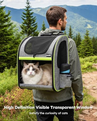 pecute XL Cat Backpack Expandable, Cat Carrier Backpack Acrylic Window - Image 3