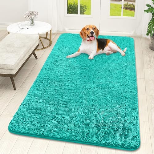 OLANLY Dog Door Mat for Muddy Paws 59x32, Super Absorbent Chenille Mud Mat by OLANLY