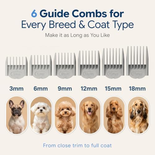 Dog Grooming Vacuum, 6-in-1 Pet Grooming Kit with Nail Grinder - Image 5