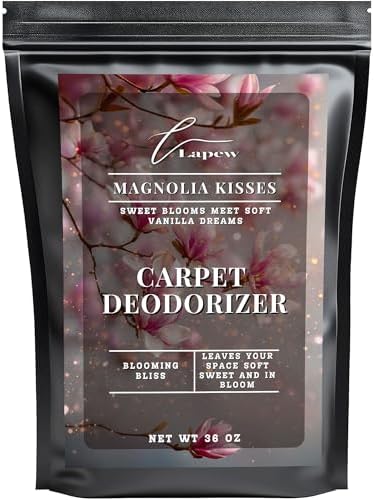 Lapew Magnolia Kisses Carpet Deodorizer Powder - Pet Safe Freshener for Vacuuming | Scented Odor Eliminator for Home | 36 oz by Lapew