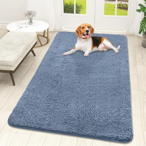 OLANLY Dog Door Mat for Muddy Paws 59x32, Super Absorbent Chenille Mud Mat by OLANLY