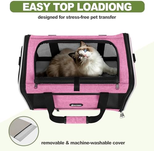 GAPZER Cat Carrier 18x11x11 Delta Airline Approved, Pet Plane Travel Crate - Image 5