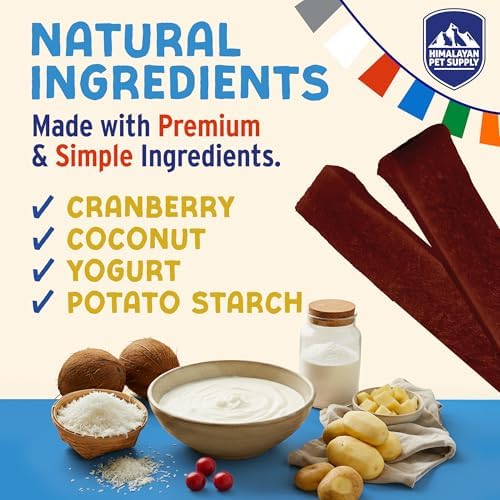 Himalayan Dog Chew Yogurt Sticks, Probiotic Dog Treats, Cranberry, 5 Treats - Image 4