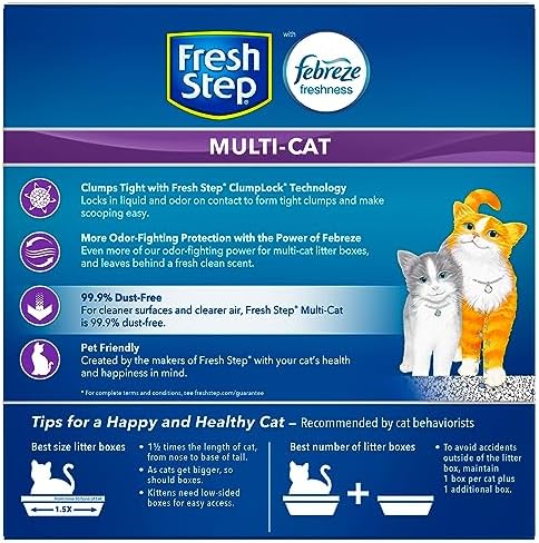 Fresh Step Clumping Cat Litter, Multi-Cat Odor Control, 14 lbs (Pack of 2) - Image 7