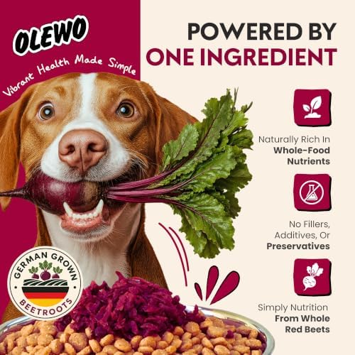 Olewo Red Beets Dog Food Topper for Dogs – Skin & Coat Support, 1 lb - Image 6