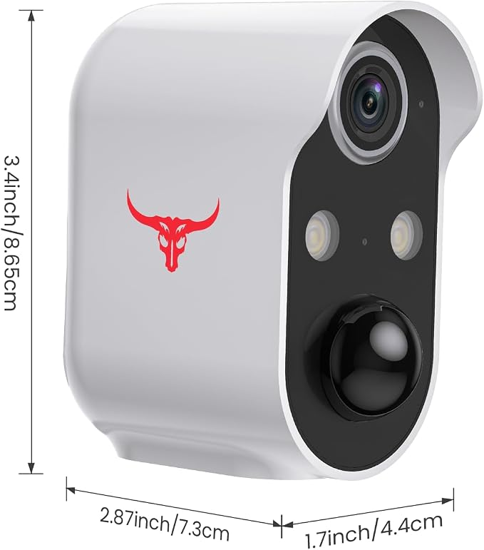 1080P Wireless Security Camera Outdoor, Battery Powered, AI Human Detection, Color Night Vision, 2-Way Audio, IP65 Waterproof, 2.4G Wi-Fi, Cloud Storage (1 Spotlight) - Image 4