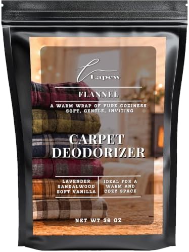 Lapew Flannel Carpet Deodorizer Powder - Pet Safe Freshener for Vacuuming | Scented Odor Eliminator for Home | 36 oz by Lapew