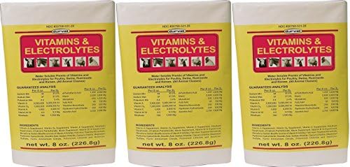 Durvet (3 Pack) 136028 Vitamins & Electrolytes, 8 oz by Durvet