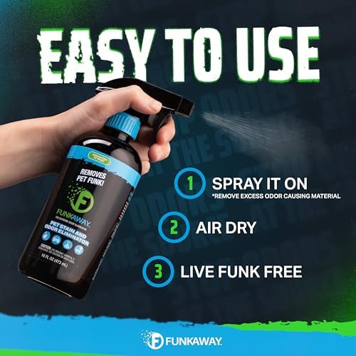 FunkAway Pet Stain & Odor Eliminator Spray, 16 oz., Fresh & Neutral Scent, The Extreme Pet Stain & Odor Eliminator for Houses, Cars, SUVs, RVs and Boats, Alcohol-Free Formula - Image 5