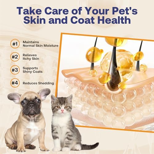 Wild Alaskan Salmon Oil for Dogs & Cats, Fish Oil Omega 3 Supplements with EPA & DHA for Skin & Coat, Immune, Brain, Joint and Heart Health, Dog & Cat Fish Oil Supplements with Pump- 8 oz - Image 4