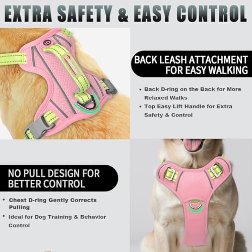 BARKBAY Dog Harness for Large Dogs No Pull Dog Vest ID Tag Pocket - Image 3