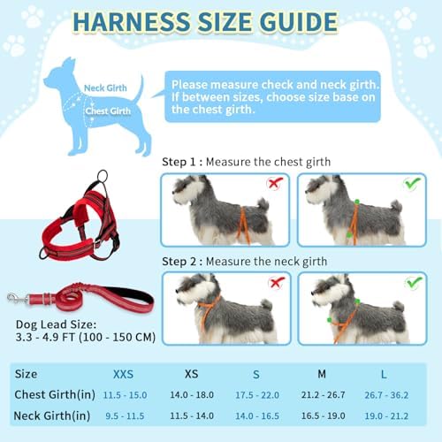 SlowTon No Pull Small Dog Harness and Leash Set with Front Clip - Image 5