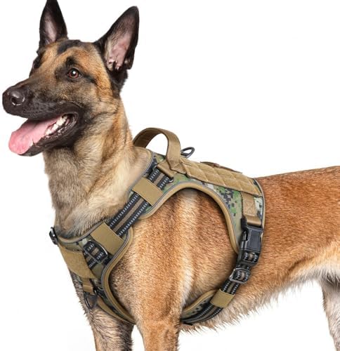 rabbitgoo Tactical Dog Harness for Large Dogs, No Pull Service Pet Vest by rabbitgoo